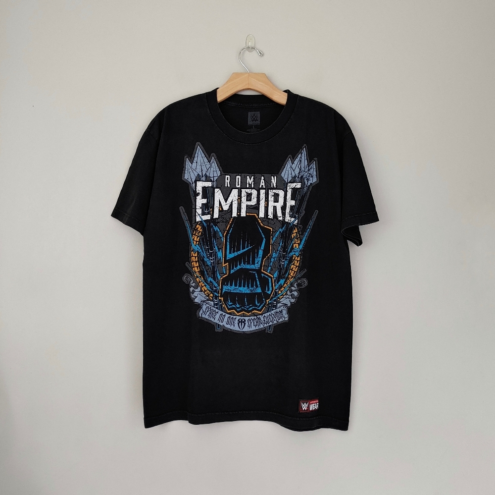Roman Reigns Empire T-Shirt WWE Authentic Short Sleeve Black Size Large